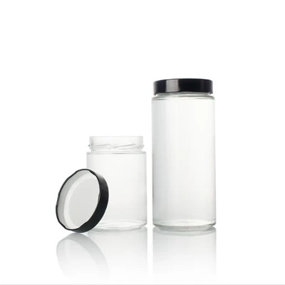 Multi Sizes Glass Jars With Black Aluminum Cap suppliers